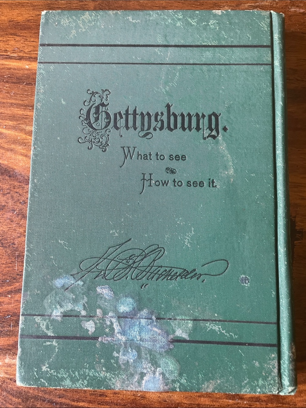 Gettysburg 1878 Guide Book John Bachelder Green Cloth Hardcover Antique Vintage - Picture 2 of 16